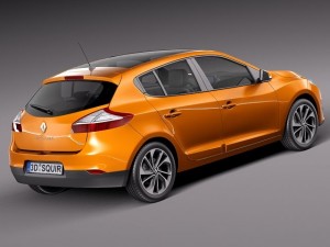 Renault Megane 5-door 2014 3D Model