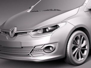 Renault Megane 5-door 2014 3D Model