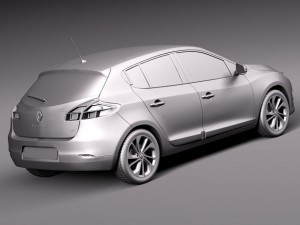 Renault Megane 5-door 2014 3D Model
