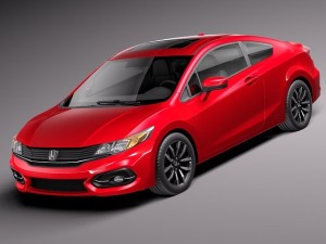 Honda Civic Coupe 2014 3D Model