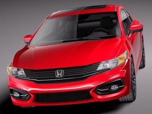 Honda Civic Coupe 2014 3D Model