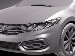 Honda Civic Coupe 2014 3D Model