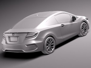 Honda Civic Coupe 2014 3D Model