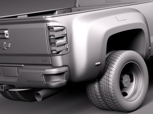 Chevrolet Silverado HD 2015 long 3D Model