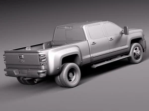 Chevrolet Silverado HD 2015 long 3D Model