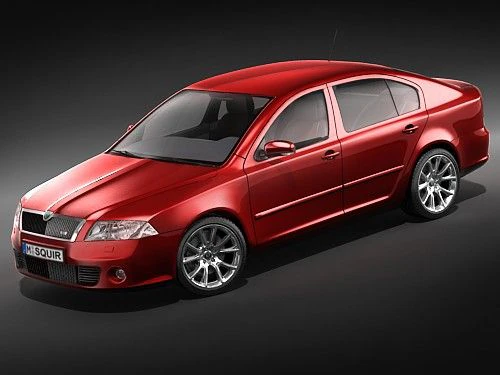 Skoda Octavia RS Sedan 3D Model .c4d .max .obj .3ds .fbx .stl .blend 