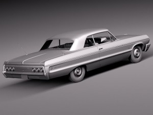 Chevrolet Impala Coupe 1964 3D Model