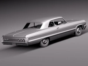 Chevrolet Impala Coupe 1964 3D Model