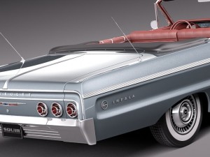 Chevrolet Impala Convertible 1964 3Dモデル