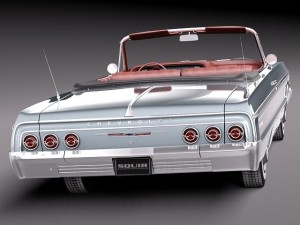 Chevrolet Impala Convertible 1964 3Dモデル