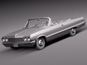 Chevrolet Impala Convertible 1964 3Dモデル