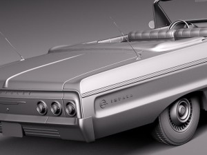 Chevrolet Impala Convertible 1964 3Dモデル