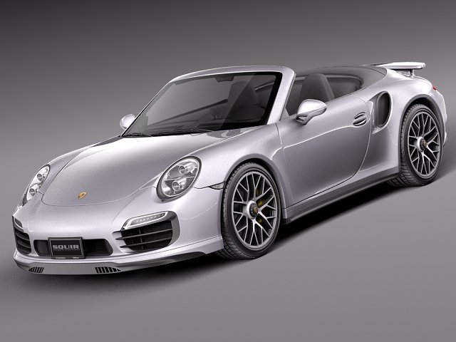 Porsche 911 Turbo Cabriolet 2014 Modelo 3D .c4d .max .obj .3ds .fbx .stl .blend 