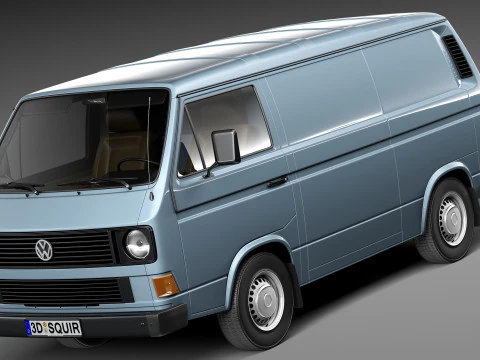 Volkswagen T3 Van 1979-1988 3D Model
