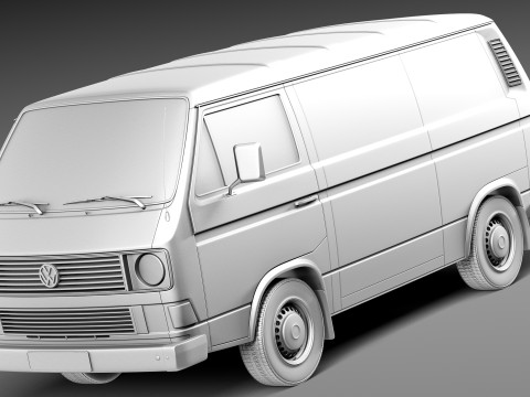 Volkswagen T3 Van 1979-1988 3D Model