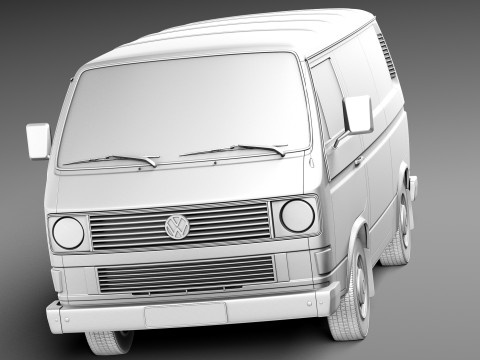 Volkswagen T3 Van 1979-1988 3D Model