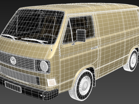 Volkswagen T3 Van 1979-1988 3D Model
