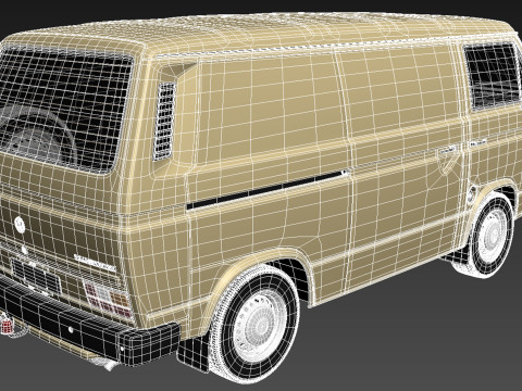 Volkswagen T3 Van 1979-1988 3D Model