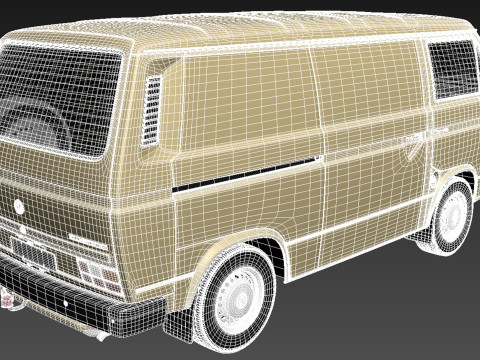 Volkswagen T3 Van 1979-1988 3D Model