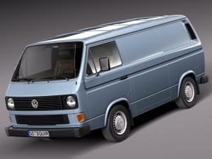 Volkswagen T3 Van 1979-1988 3D मॉडल