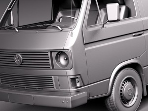 Volkswagen T3 Van 1979-1988 3D 모델
