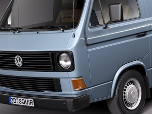 Volkswagen T3 Van 1979-1988 3D 모델