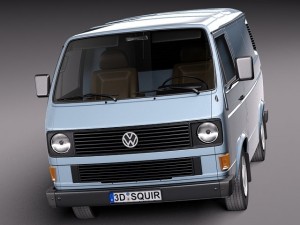 Volkswagen T3 Van 1979-1988 3D 모델
