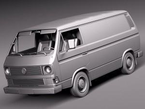 Volkswagen T3 Van 1979-1988 3D 모델