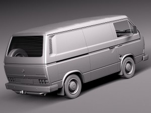 Volkswagen T3 Van 1979-1988 3D 모델