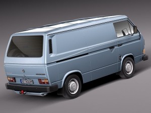Volkswagen T3 Van 1979-1988 3D 모델