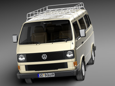 Volkswagen T3 Passenger 1979-1988 3D Model