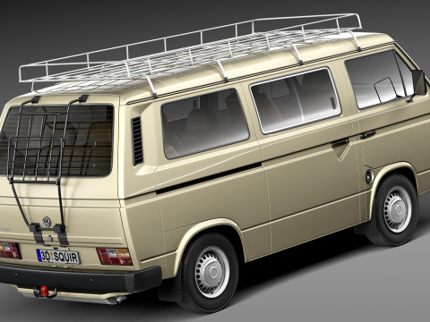 Volkswagen T3 Passenger 1979-1988 3D Model