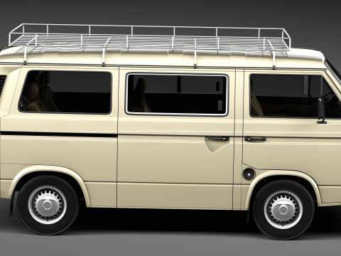 Volkswagen T3 Passenger 1979-1988 3D Model
