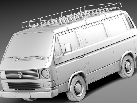 Volkswagen T3 Passenger 1979-1988 3D Model