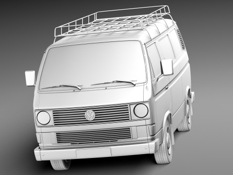 Volkswagen T3 Passenger 1979-1988 3D Model