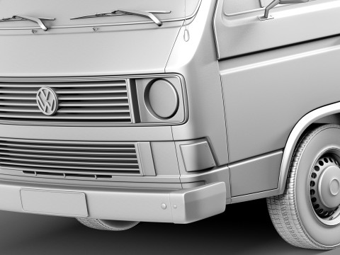 Volkswagen T3 Passenger 1979-1988 3D Model