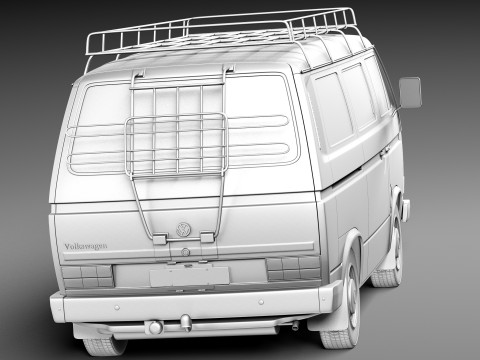 Volkswagen T3 Passenger 1979-1988 3D Model