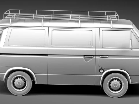 Volkswagen T3 Passenger 1979-1988 3D Model