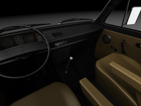 Volkswagen T3 Passenger 1979-1988 3D Model