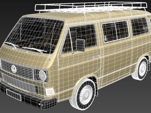 Volkswagen T3 Passenger 1979-1988 3D Model