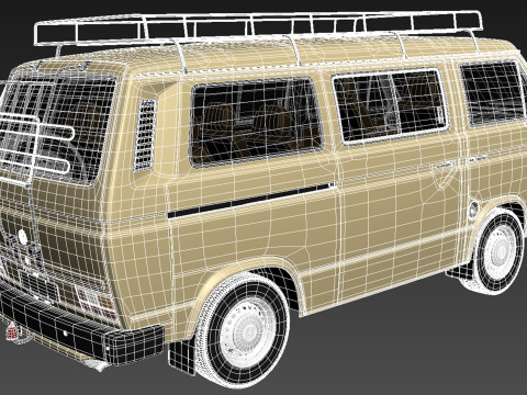 Volkswagen T3 Passenger 1979-1988 3D Model