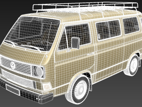 Volkswagen T3 Passenger 1979-1988 3D Model