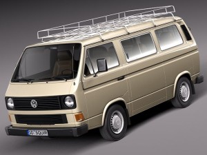 Volkswagen T3 Passenger 1979-1988 Modello 3D