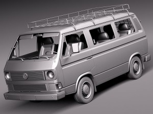 Volkswagen T3 Passenger 1979-1988 Model 3D