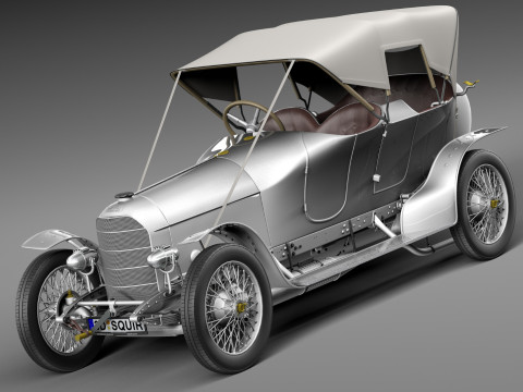 Austro Daimler Prince Henry 1910 3D Model