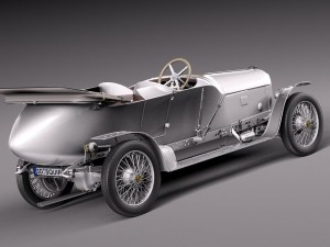 Austro Daimler Prince Henry 1910 Model 3D