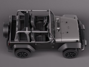 Jeep Wrangler Willis Wheeler 2014 Modelo 3D