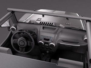Jeep Wrangler Willis Wheeler 2014 Modelo 3D