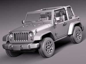 Jeep Wrangler Willis Wheeler 2014 Modelo 3D