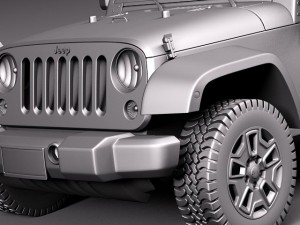 Jeep Wrangler Willis Wheeler 2014 Modelo 3D